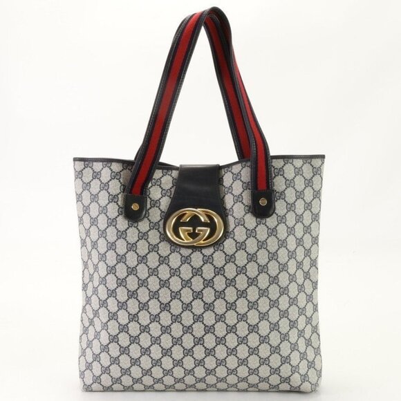 Authentic Gucci GG Marmont Sherry Large Tote Canvas Ophidia Shoulder Bag Handbag - Picture 2 of 9